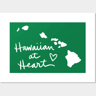 Hawaiian At Heart: Hawaii State Pride Calligraphy Posters and Art